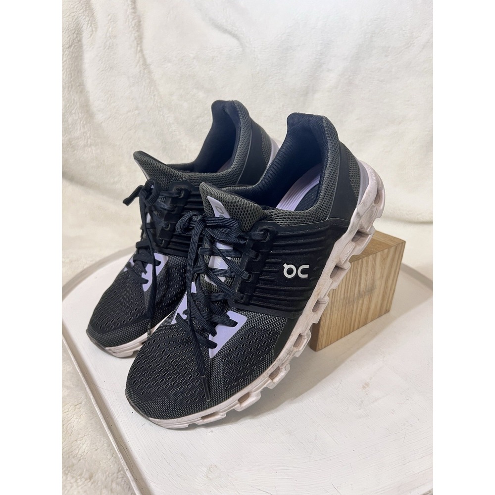 On Cloudswift Shoes Womens Sz 10 Blk Lavender Running Sneakers CloudTec 41.99226